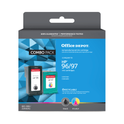 Office Depot® Brand Remanufactured Black And Tri-Color Ink Cartridge Replacement For HP 96, 97, Pack Of 2, OD9697
