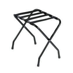 Hospitality 1 Source Metal Luggage Racks, 20"H x 22"W x 17"D, Black, Pack Of 4 Racks