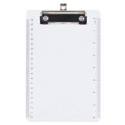 JAM Paper® Plastic Mini Clipboard, 6" x 9", Clear