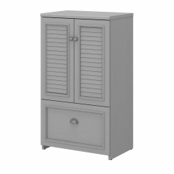 Bush Furniture Fairview Shoe Storage Cabinet With Doors, Cape Cod Gray, Standard Delivery