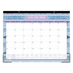 2025 Blue Sky Monthly Desk Pad Planning Calendar, 22" x 17", Mellie, January 2025 To December 2025