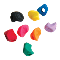 J.R. Moon Pencil Co. Stetro Pencil Grips, 1 1/2" x 1", Multicolor, 36 Grips Per Pack, Set Of 2 Packs