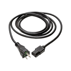 Eaton Tripp Lite Series Hospital-Grade Power Cord, NEMA 5-15P to C13 - Green Dot, 10A, 125V, 18 AWG, 10 ft. (3.05 m), Black - Power cable - power IEC 60320 C13 to NEMA 5-15P (M) - AC 110 V - 10 A - 10 ft - molded - black