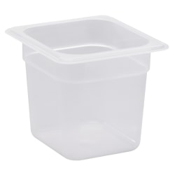 Cambro Translucent GN 1/6 Food Pans, 6"H x 6-3/8"W x 6-15/16"D, Pack Of 6 Containers