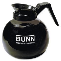 Bunn® Pour-O-Matic 12-Cup Decanter, Regular, Clear/Black