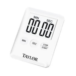 Taylor Precision 99-Minute Mini Digital Timer, 2-3/4"H x 2"W x 1/3"D, White