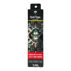 Brea Reese Scratch Art Bookmarks, Penguin Buddy, Set Of 11 Pieces