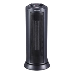 Lorell® 17" Ceramic Tower Heater, Black