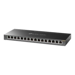 TP-Link TL-SG116E - 16-Port Gigabit Easy Smart Switch - Plug & Play - Desktop/Wall-Mount - Sturdy Metal w/ Shielded Ports - TLSG116E
