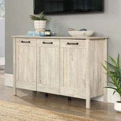Sauder® 48"W Horizontal Storage Cabinet With 3 Doors, Chalk Oak®
