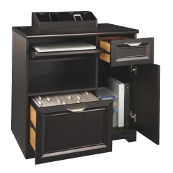 Realspace® Magellan 30"H x 29-7/16"W x 21"D Tech Station Printer Stand, Espresso