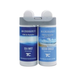 Rubbermaid® Microburst® Duet Refills, Ocean Breeze/Sea Mist, Carton Of 4