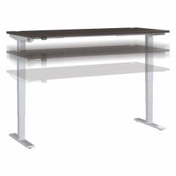 Move 40 Series by Bush Business Furniture Electric Height-Adjustable Standing Desk, 72" x 30", Storm Gray/Cool Gray Metallic, Standard Delivery
