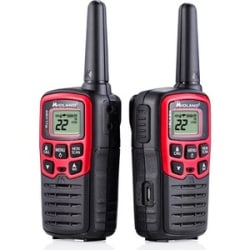 Midland X-TALKER T31VP Walkie Talkie - 22 Radio Channels - Upto 137280 ft - 38 Total Privacy Codes - Auto Squelch, Keypad Lock, Silent Operation, Low Battery Indicator, Hands-free - Water Resistant - AAA - Lithium Polymer (Li-Polymer) - Black, Red