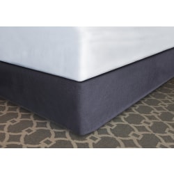 Mattress Safe, Inc. Designer Décor® Collection Modern-Fit Bed Skirt, Hotel King, 14", Sawgrass Graphite, Total Qty 1