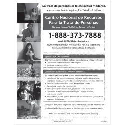 ComplyRight™ State Specialty Poster, Human Trafficking, Spanish, Alabama, 8-1/2" x 11"