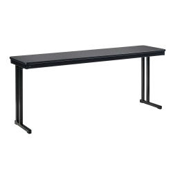 National Public Seating Max Seating Folding Table, 29"H x 18"W x 72"D, Cantilever/Carbon EV Gray