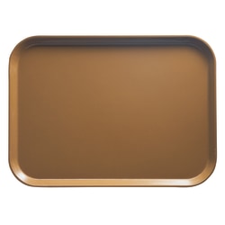 Cambro Camtray Rectangular Serving Trays, 15" x 20-1/4", Suede Brown, Pack Of 12 Trays