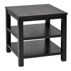 Ave Six Merge End Table, Square, Black
