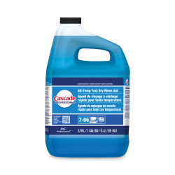 Cascade Professional™ Fast Dry All-Temp Rinse Aid, Unscented, 1 gal Bottle, 2/Carton