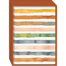 Punch Studio Thank You Cards, 3-1/2" x 5", Stripes, Box Of 12 Cards