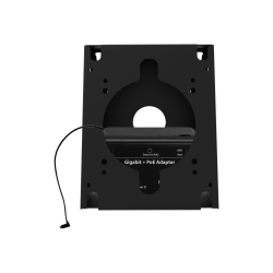 CTA Digital Premium Double VESA Wedge and Outlet / PoE Cover for Tablets (Black) - 75 x 75, 100 x 100 - VESA Mount Compatible - 1