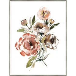Amanti Art Bouquet Muted by Sara Berrenson Wood Framed Wall Art Print, 41"H x 31"W, White