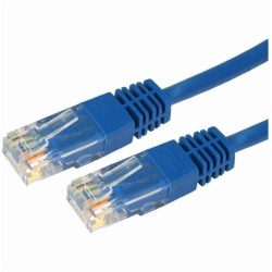 4XEM 25FT Cat6 Molded RJ45 UTP Ethernet Patch Cable (Blue) - 25 ft Category 6 Network Cable  - 4XC6PATCH25BL