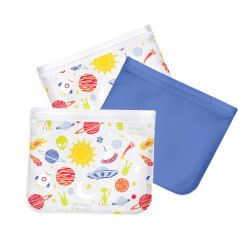 Fit & Fresh Reusable Sandwich Bags, 2.125-Quart, Pack Of 3 Bags