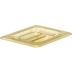 Cambro H-Pan High-Heat GN 1/8 Covers With Handles, 15/16"H x 5-1/4"W x 6-3/8"D, Amber, Pack Of 6 Covers