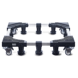 Black+Decker Full-Size Multi-Functional Appliance Pedestal Stand With Wheels, 4-3/4"H x 31-15/16"W x 31-15/16"D, Black