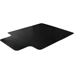 Floortex Cleartex Advantagemat PVC Low-Pile Chair Mat, 48" x 36", Black