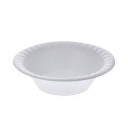 Pactiv Evergreen Placesetter® Placesetter Satin Non-Laminated Foam Dinnerware, Bowl, 12 oz, 6" dia, White, 1,000/Carton