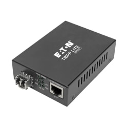 Tripp Lite Gigabit Multimode Fiber to Ethernet Media Converter, POE+ - 10/100/1000 LC, 850 nm, 550 m (1804 ft.) - Fiber media converter - 1GbE - 10Base-T, 100Base-TX, 1000Base-T - RJ-45 / LC multi-mode - up to 1800 ft - 850 nm