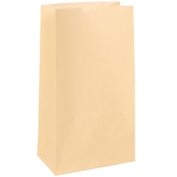 JAM Paper® Medium Kraft Lunch Bags, 9-3/4"H x 5"W x 3"D, Ivory, Pack Of 500 Bags