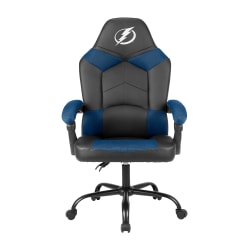 Imperial NHL Adjustable Oversized Vinyl High-Back Office Task Chair, Tampa Bay Lightening