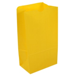 JAM Paper® Kraft Lunch Bags, 11"H x 6"W x 3-3/4"D, Yellow, Box Of 500 Bags