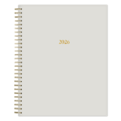 2026 Blue Sky The Everygirl Weekly/Monthly Planner, 8" x 10", Gray, January To December, 152713