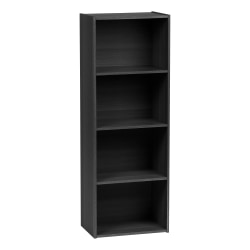 IRIS 46"H 4-Tier Storage-Shelf, Black