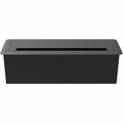 Lorell Power/Data Outlet - 5 x Power Receptacles - 120 V AC Desk Mountable - Black - 1 Each