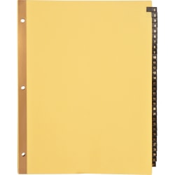 Sparco 30% Recycled Leather Daily Tab Indexes, 8 1/2" x 11", 1-31, Buff