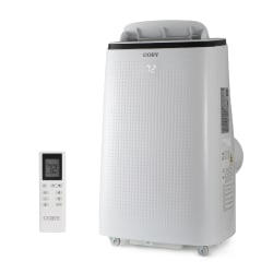 COBY Portable Air Conditioner 4-in-1 AC Unit, Heater, Dehumidifier & Fan, 15,000 BTU, 31"H x 18-3/4"W x 15-1/2"D, White