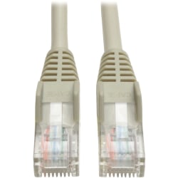 Eaton Tripp Lite Series Cat5e 350 MHz Snagless Molded (UTP) Ethernet Cable (RJ45 M/M), PoE - Gray, 15 ft. (4.57 m) - N001015GY