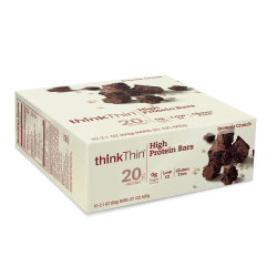 thinkThin Brownie Crunch High Protein Bars, 2.1 Oz, Case Of 10 Bars
