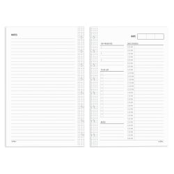 TUL® Discbound Undated Daily Refill Pages, Junior Size, 2 Pages Per Day, 50 Sheets
