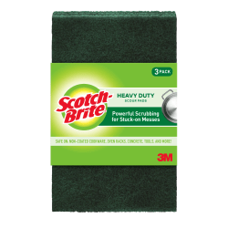Scotch-Brite™ Scour Pads, Green, Pack Of 3