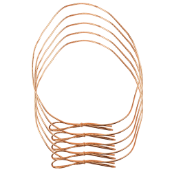 JAM Paper® Medium Elastic Gift Wrap String Ties, 16", Copper, Pack Of 5 Ties