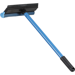 Ettore Scrubber Metal Handle Auto Squeegee - 8" Rubber Blade - Aluminum Handle - Light Weight, Durable, Rust Proof - Blue