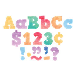 Teacher Created Resources Bold Block Letter Accents, 4", Watercolor, Pack Of 230 Pieces