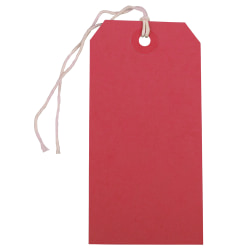 JAM Paper® Medium Gift Tags, 4-3/4" x 2-3/8", Red, Pack Of 10 Tags